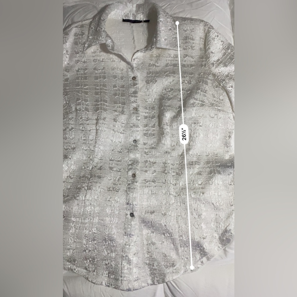 Essentials by Milano White Blouse - Picture 4 of 8